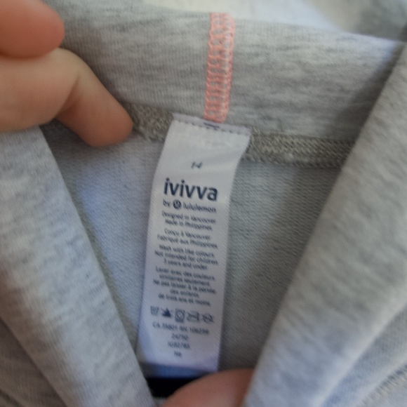 vivva By Lululemon Gray Girls Size 14 “good Feels” Hoodie Dress - Picture 3 of 4
